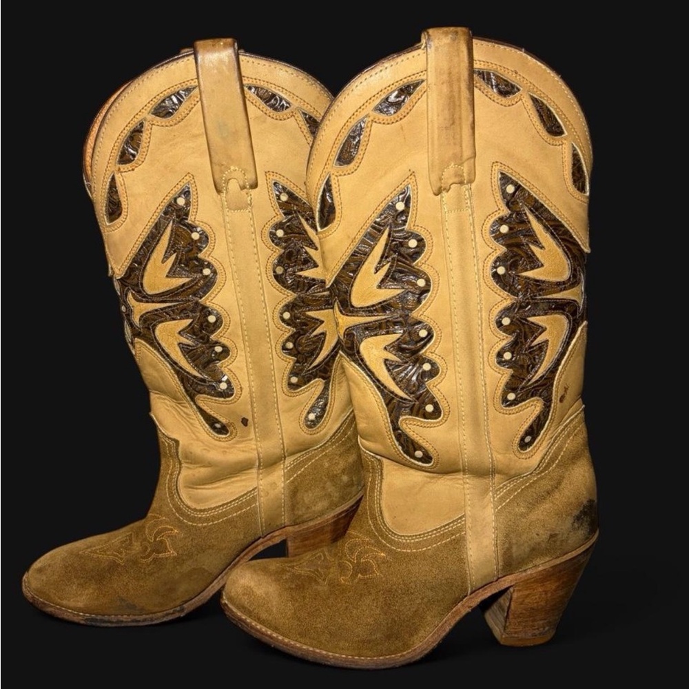 Vintage Miss Capezio Western Butterfly Boots